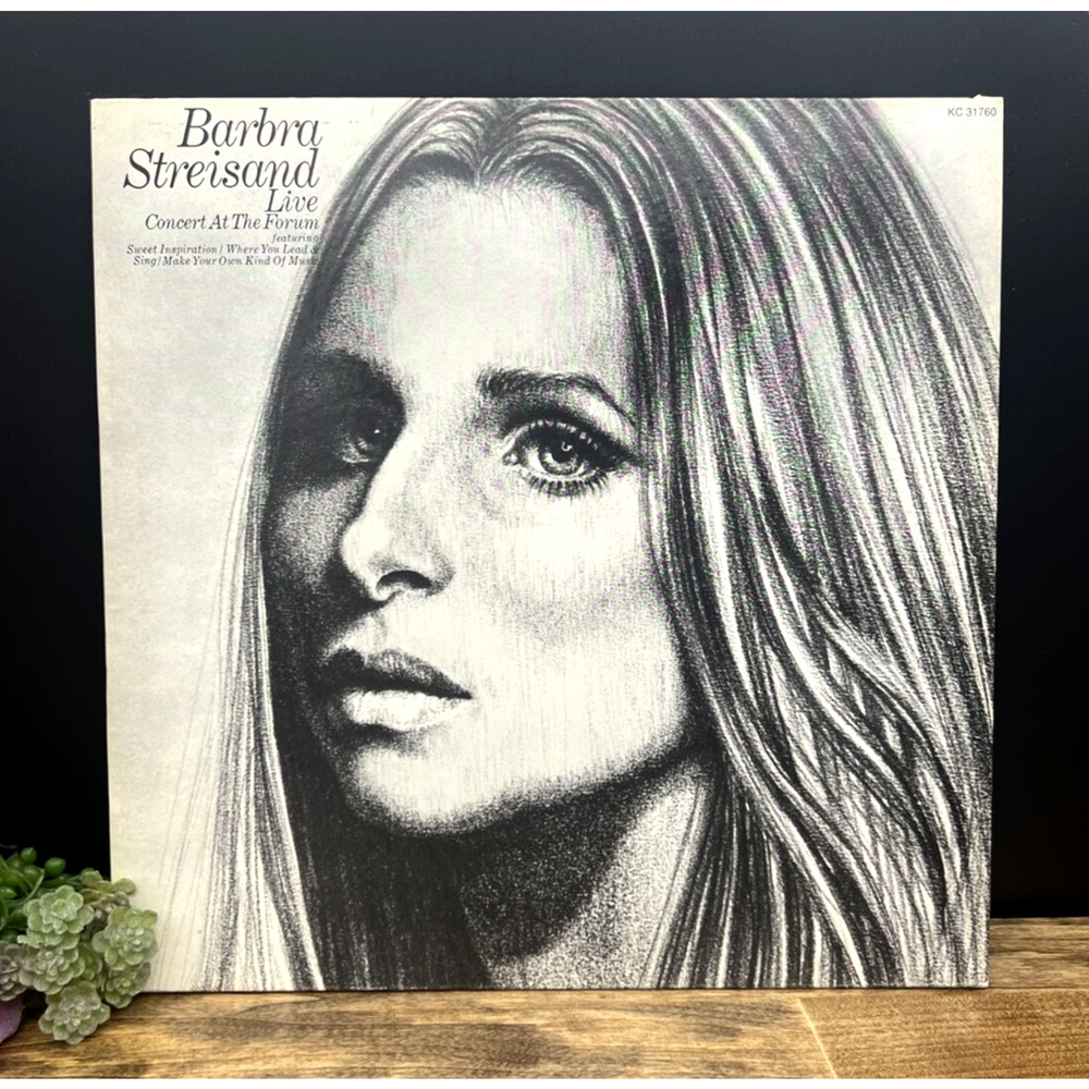 1972 Barbra Streisand LIVE Concert At The Forum Vinyl LP 70s Columbia Records